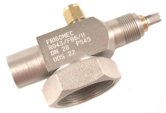 Rotalockventil, 1 Anschluss: 1.3/4" - 22 mm ODS, Frigomec