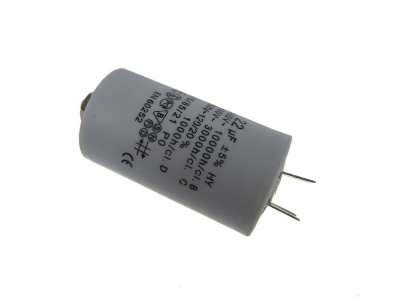 Kondensator SC 1141, 22 uF, 450-500 V (4 x Flachstecker + Schraube)
