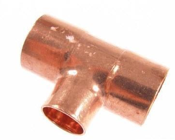 Kupfer T-Stück reduziert i/i/i 22-15-22 mm, 5130