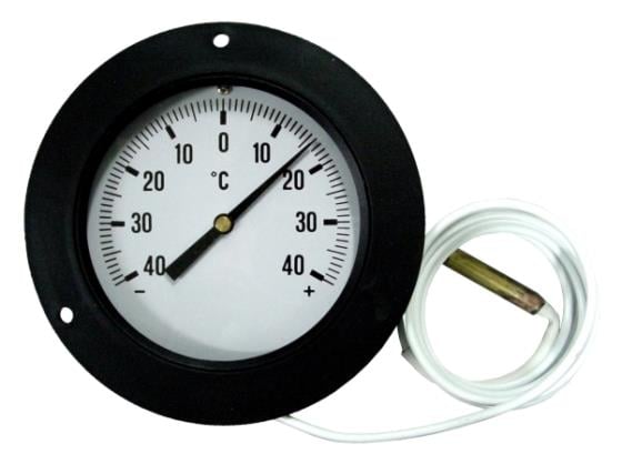 Kapillarthermometer, - 40 / +40°C, D = 100 mm, Sonde 1,5 m