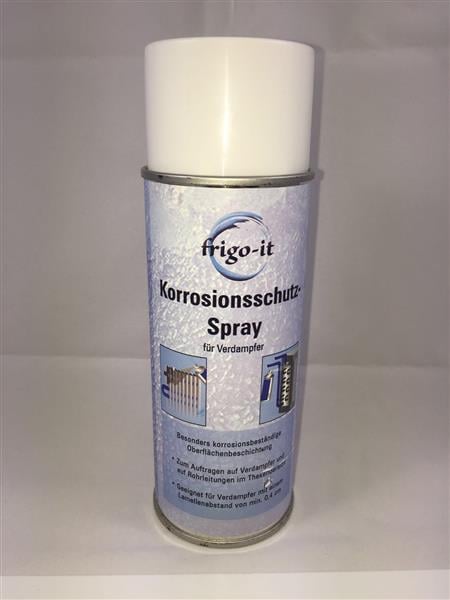Antikorrosionsspray (Korrossionsschutzspray) frigo-it für Verdampfer, gegen Essig, organische Säuren, Amine, Ammoniakverbindungen, Chloride, Salze, Reinigungsmittel
