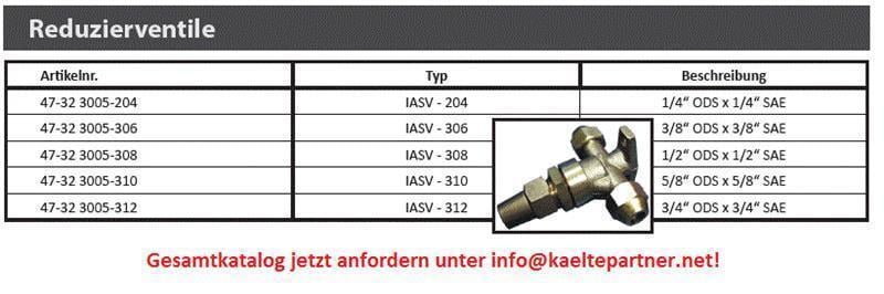 Reduzierventil IASV - 308 1/2"ODSx1/2"SAE, SCHNEIDER