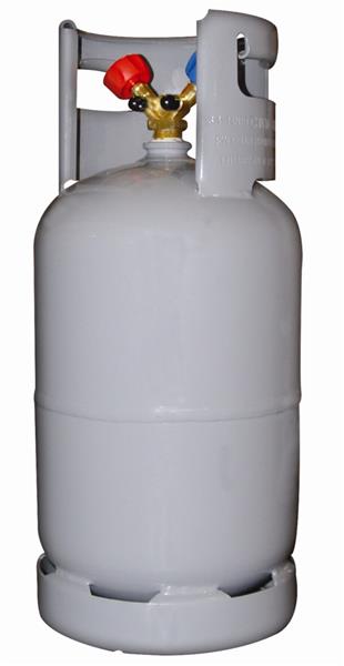 Kältemittelflasche 61L, 2 Ventile, Stahl, für alle gängigen Kältem. ITE RCYL-50