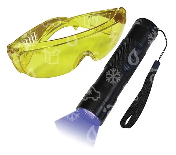 Mini-UV-Taschenlampe + Schutzbrille, MASTERCOOL