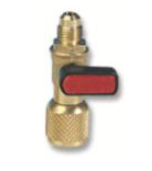 Kältemittelflaschenventil für R32 1L Kältemittelflaschen, 1/2 16 ACME SX x 5/16"  SAE m, Wigam 121RGAS-5-WIG