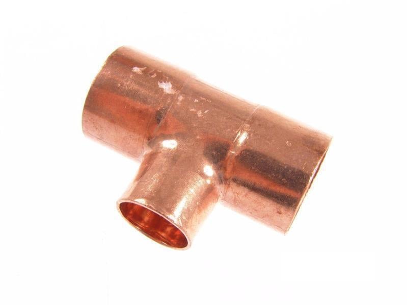 Kupfer T-Stück reduziert i/i/i Maße  12-6-12 mm