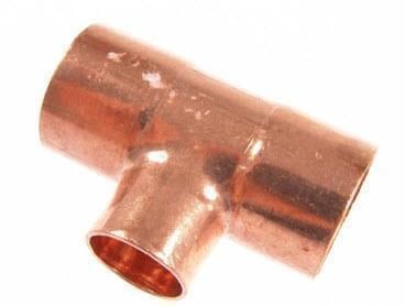 Kupfer T-Stück reduziert i/i/i 28-22-28 mm, 5130