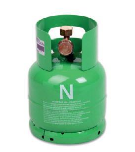 2,5 lt nachfüllbare Flaschen ohne Kältemittel mit Steigrohr WIGAM WR2.5K-TPED/47