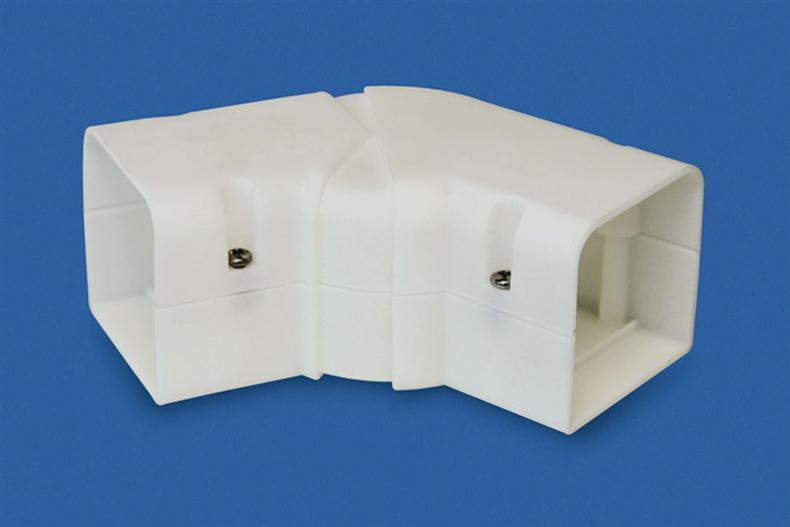 Airco-Duct Justierbarer Bogen 70 mm RAL 9002