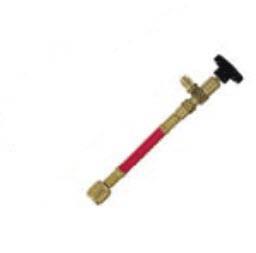 Nadel-Absperrventil 90° roter Schlauch 1/4-1/4