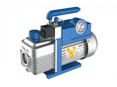 Value V-i220-R32, Zweistufige Vakuumpumpe 51l/min inkl. Vakuummeter und Magnetventil