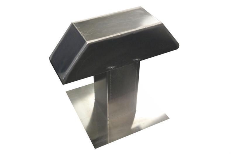 Dachdurchführung 200x200 - 2 Auslass aus Aluminium