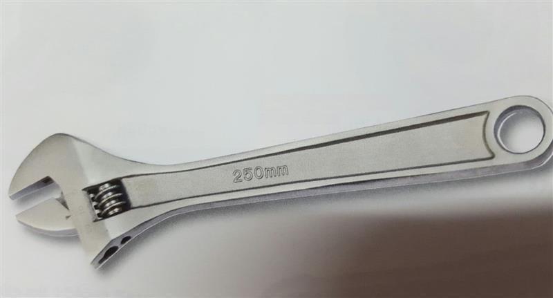 Rollgabelschlüssel, Rollgabel Maulschlüssel Engländer, Größe 15", Länge 375 mm, max. Maulöffnung 44 mm, nach DIN 3117