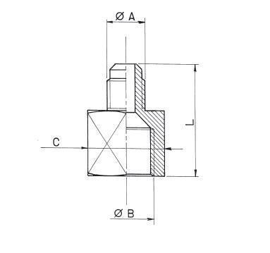 Reduziernippel 5/8' SAE innen x 1/2' SAE außen WIGAM UR3-810, 1 Stk