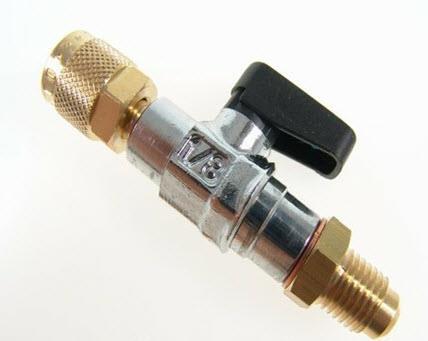 Kugelhahn für Füllschläuche REFCO CA 1/4"SAE-B gerade, 4493525