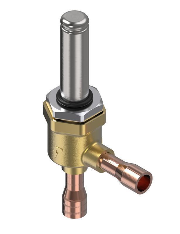 Magnetventil Danfoss EVT 1.2, R744, NC, Winkel 3/8" ODF, MOP 140 bar