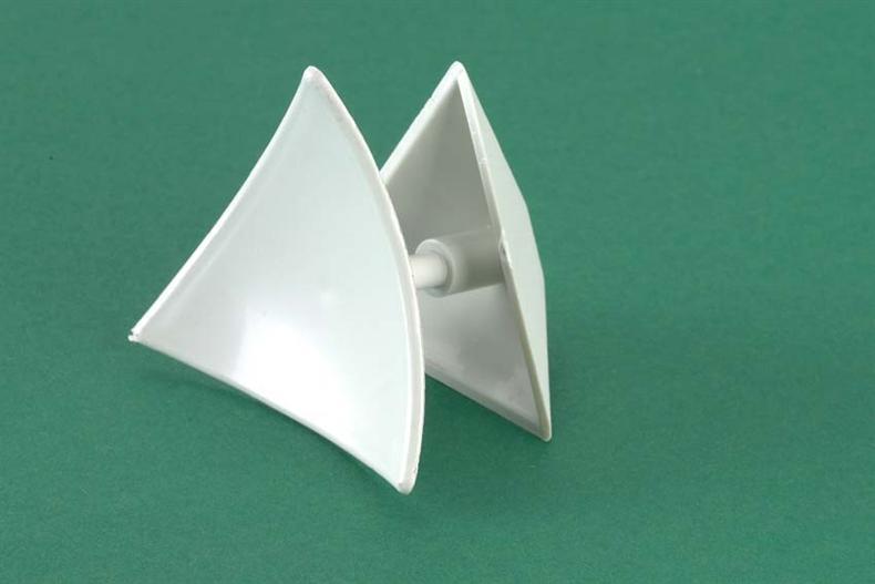 PVC Muschelform für kleine abgerundete Ecken - RAL 9010