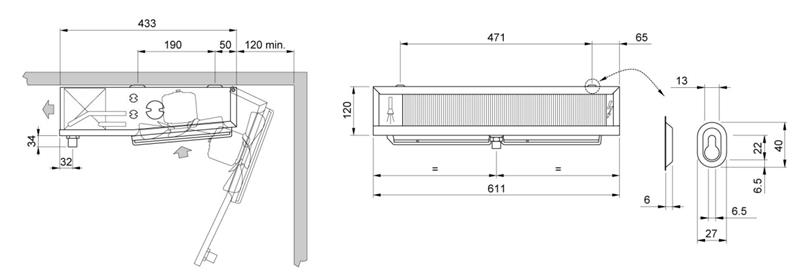 Verdampfer ECO EVS-131ED, 1.01 kW, 520 m3/h, Lüfter 2x200 mm, el. Abtauung