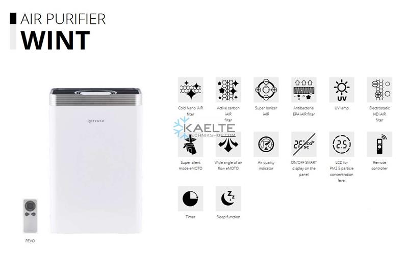 Rotenso Luftreiniger Wint bis 50 m², Super iAIR Ionisator, UV-Lampe, 4 in 1 Verbundfilter