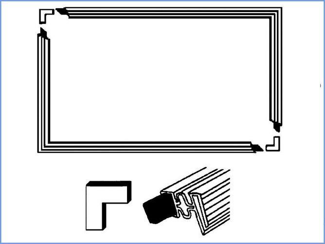 Türdichtung Set für Kühlschrank, 1300 x 700 mm [Misc.]
