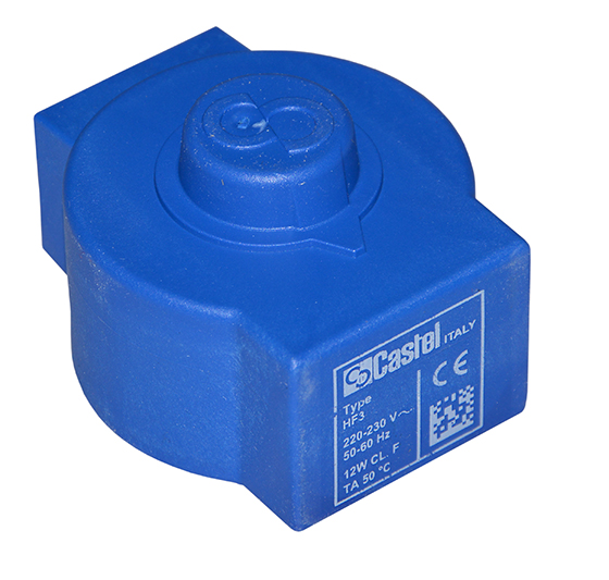 Spule für Magnetventil Castel, 9320/RA6, HF3, 12W, 220-230V, 50/60HZ