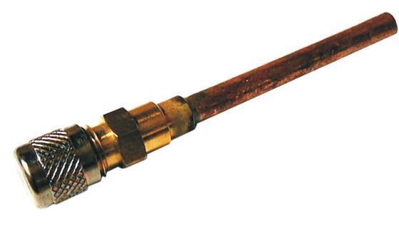 Serviceventil Schrader mit Rohr  6 mm x 100 mm