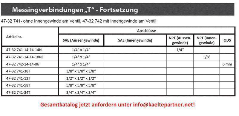 T-Stück für Kältemittelleitung 3/8"