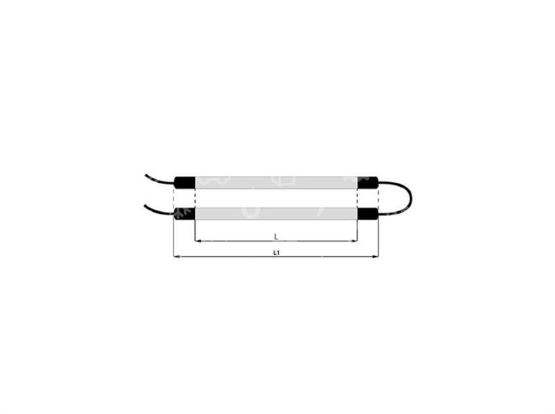 Heizkörper für Verdampfer 2x600 W, 230 V, 2x d = 8,5 mm, L=1200/1270 mm