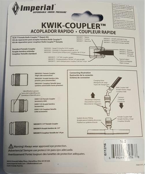 Schnellkupplung  5/16"SAE Innengewinde x 5/16"SAE Außengewinde WIGAM 26 C