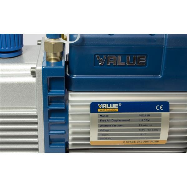 2-stufige Vakuumpumpe VE215N, 42 / 50 l/min, 230V, 50-60Hz