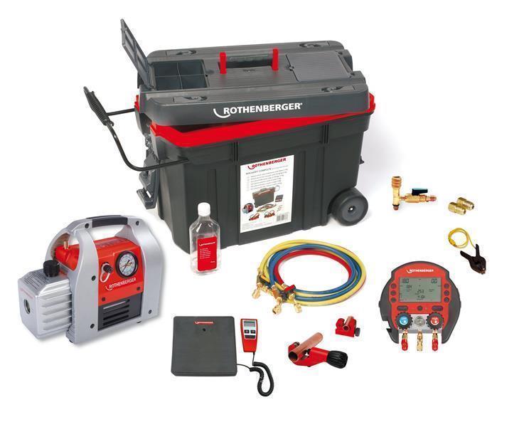 Kälte/Klima-Komplettset für R32, R410A, R22, R134a, R407C, R404A, R507, ROCADDY 120 R32 Digital, Rothenberger 1000002561