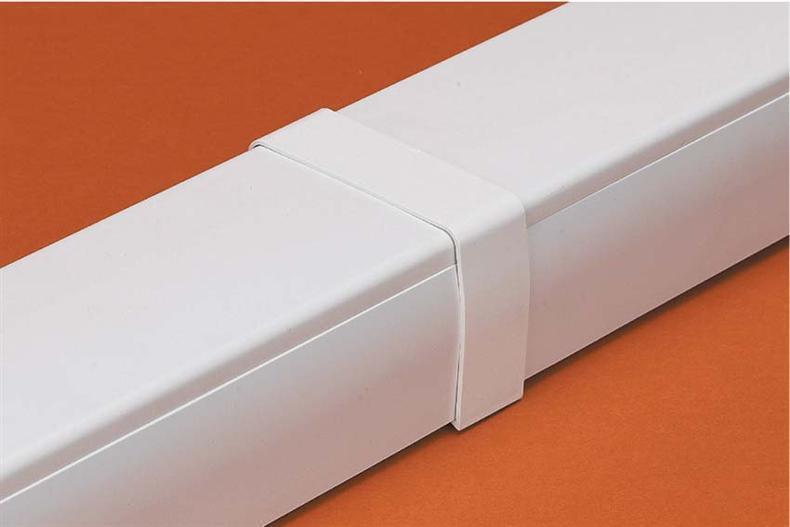 Optimal-Duct Verbindungsstück OD-90 - RAL9003 Verpackung 10 Stk.