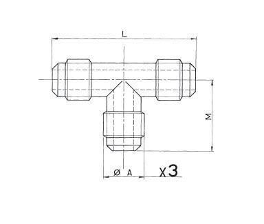 T-Stück 3/4"SAE WIGAM T2-12