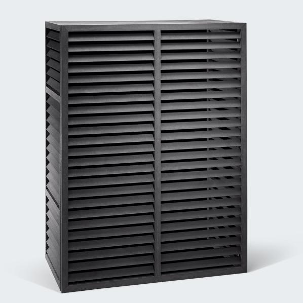 Evolar Klima- & Wärmepumpengehäuse Charcoal Grey WPC Tower, 1600x1200x650 MM