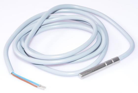Fühler NTC, L = 1,5 m, Metallabdeckung 6x40 mm, PVC Kabel, Bereich -30 - +80°C, IP67