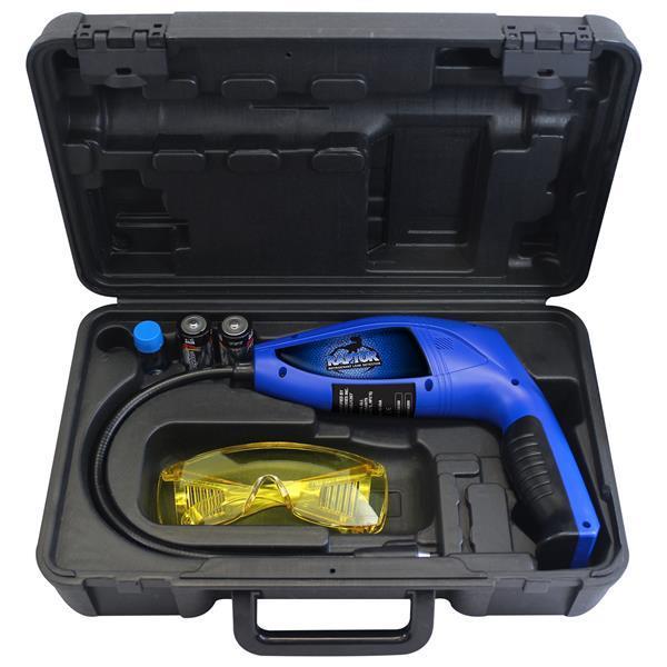 UV-Lecksuchgerät Raptor für FCKW, HFCKW, HFKW inkl. R1234yf, R32 mit Fühler in Koffer, Mastercool 56200