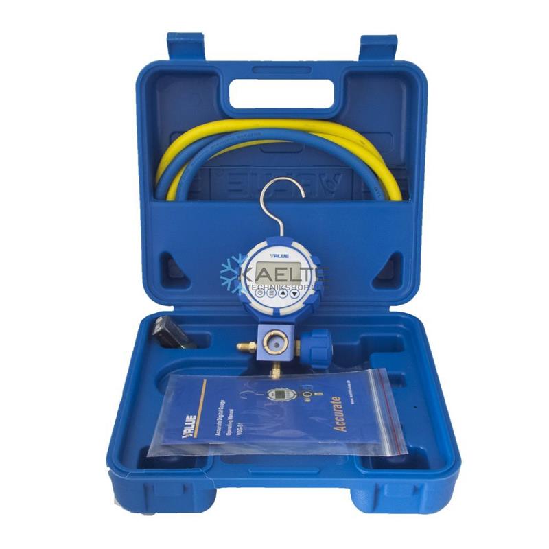 Digitale Monteurhilfe + 2 Schäuche 150cm in Koffer  VDG-2-S1 für R22, R134a, R1234yf, R290, R404A, R407C, R410A, R32, R507