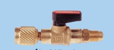 Kugelventil gerade, 1/4"SAE i x a, rot BVS-04-R