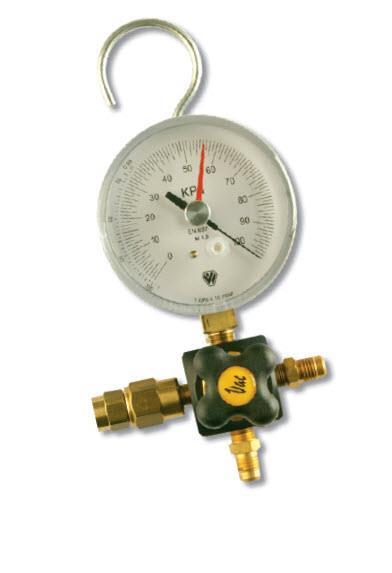 1 Wege Vakuummeter Wigam mit Sicherheitsventil und Haken WIGAM W1VPF80/4