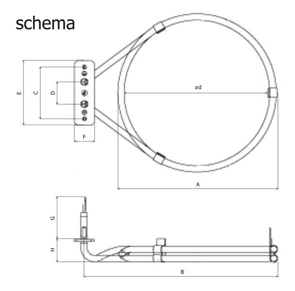 Heizelement Amica, 2000W, D= 185mm, rund