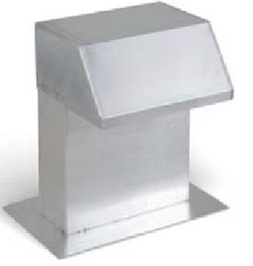 Aluminium Dachdurchführung 500X200 mm, extra breiter Auslass