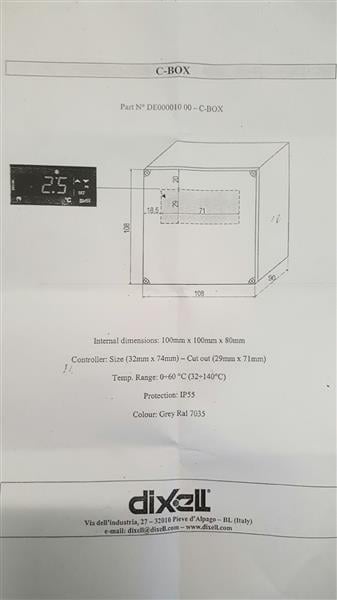 Plastikkasten C-BOX, für Wandmontage, Ausschnitt 29x71 mm