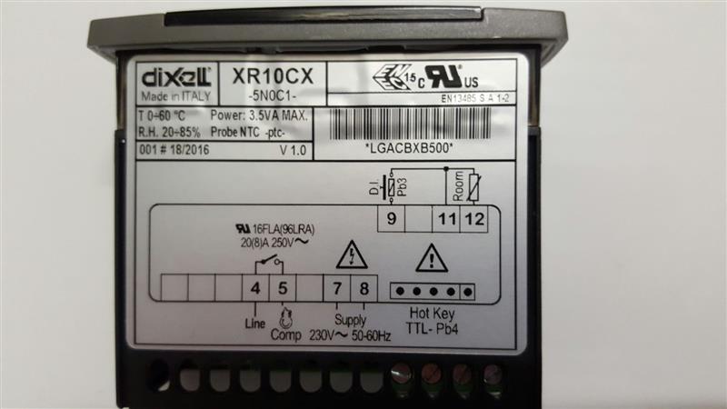 Kühlstellenregler Dixell / Copeland XR10CH 5N0C1, 230 V, 20A