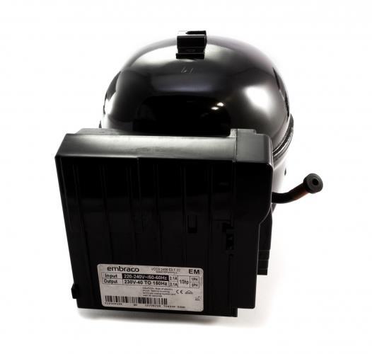 Drehzahlgeregelter Verdichter Aspera Embraco VEMC7C mit E-Satz, LBP - R600a, 230V, 40/150Hz, 3PH