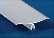 Abdeckung für Leisten PVC, H = 65 mm, L = 4 m, weiß RAL 9010