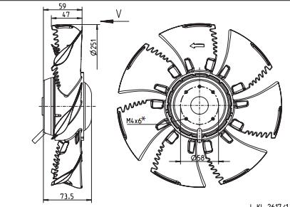 Ziehl Abegg Axialventilator FN025-2EA.WA.V7
