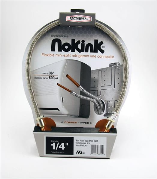 NoKink flexible Kältemittelleitung 1/4"x 3' für die Wanddurchführung von Minisplit-Klimaanlagen, Rectoseal 66731