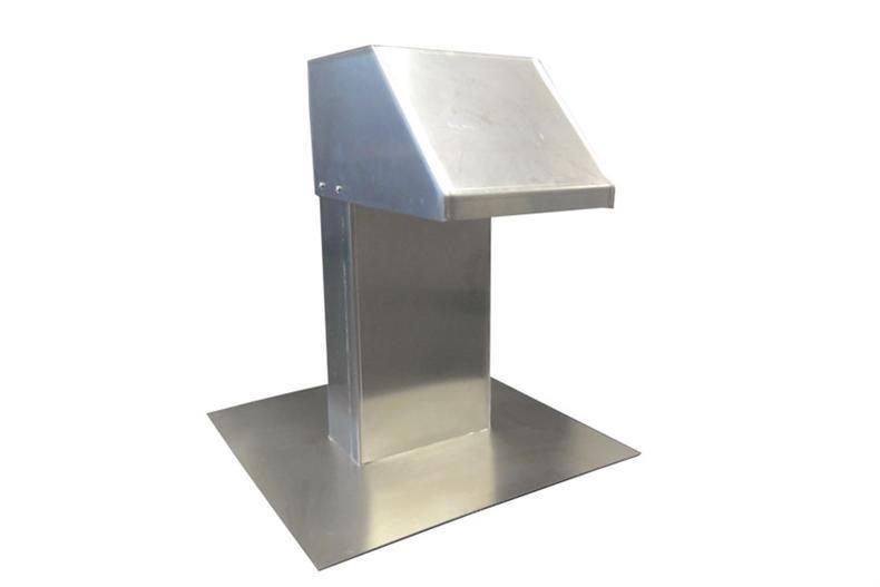 Dachdurchführung 125x250 - 1 Auslass aus Aluminium