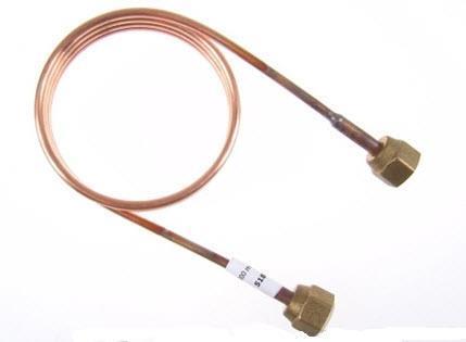 Druckausgleichsleitung / Kapillarrohr mit Überwurfmutter 1/4"SAE, L = 1 m, d = 2,5 mm ohne Ventildrücker