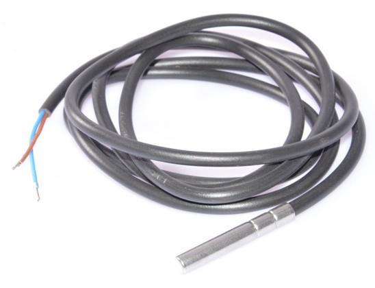 Fühler PTC, L = 1,5 m, Metallabdeckung 6x40 mm, PVC Kabel, Bereich -30 - +80°C, IP67